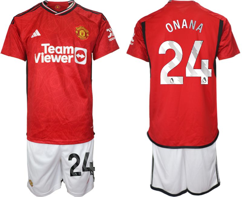 Men 2023-2024 Club Manchester United home red #24 Soccer Jersey->->Soccer Club Jersey